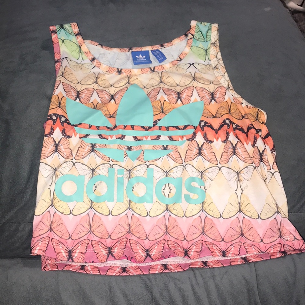 adidas cropped tank top